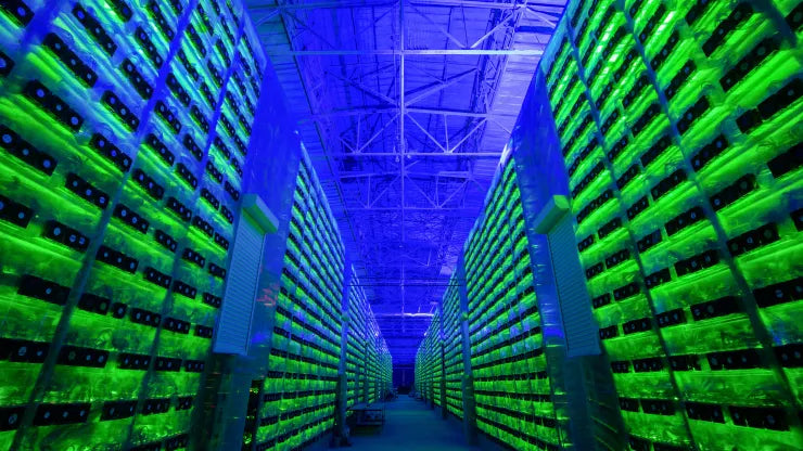 Bitcoin mining stocks tumble after the cryptocurrency briefly touches $49,000.