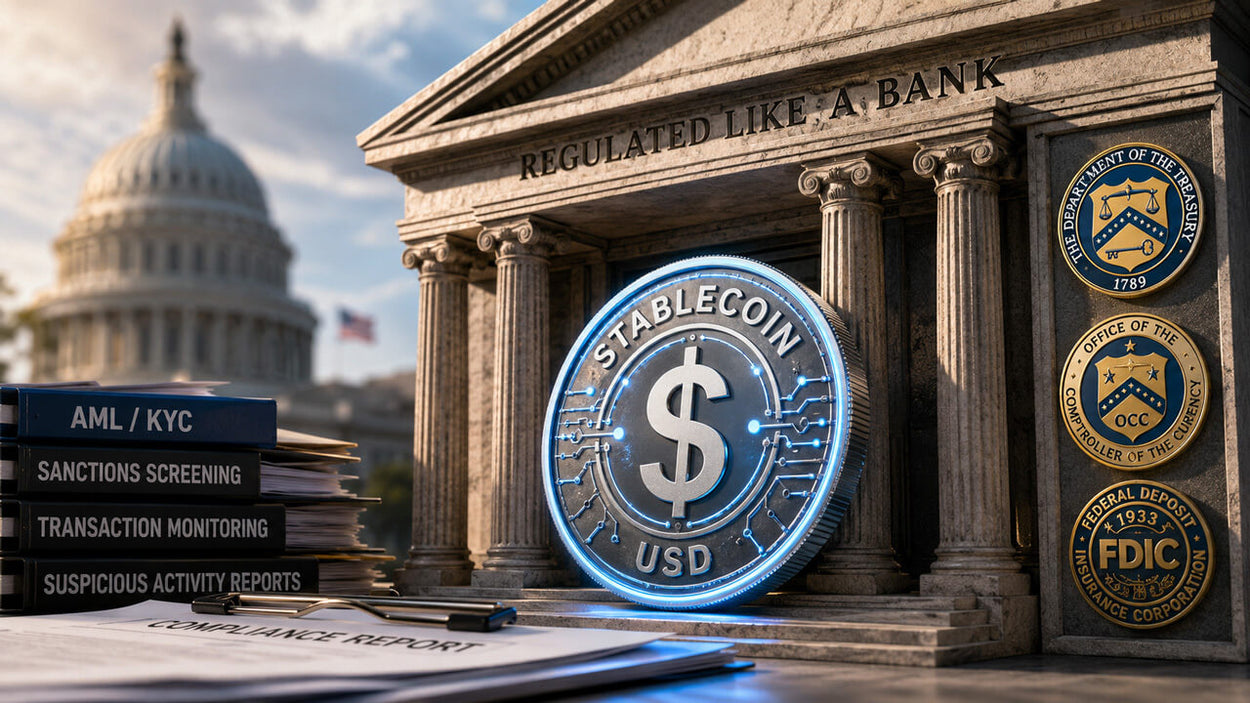 Stablecoin regulation converts issuers into psuedo-banks while adding a barrier to entry for smaller players