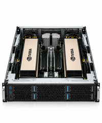 2x NVIDIA H200 NVL 141GB turnkey AI server on white background