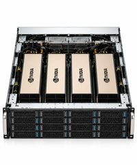 4x NVIDIA H200 NVL 141GB turnkey AI server on white background